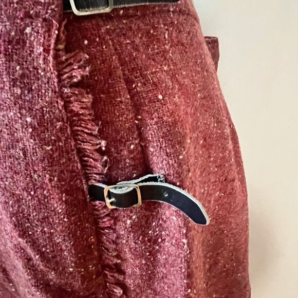 Vintage MOFFAT WEAVERS Tweeds & Tartans Scotland Wool Pleated Skirt Sz 14 - Picture 5 of 12